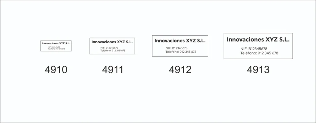 Ejemplos de impresiones de sellos Trodat en documentos